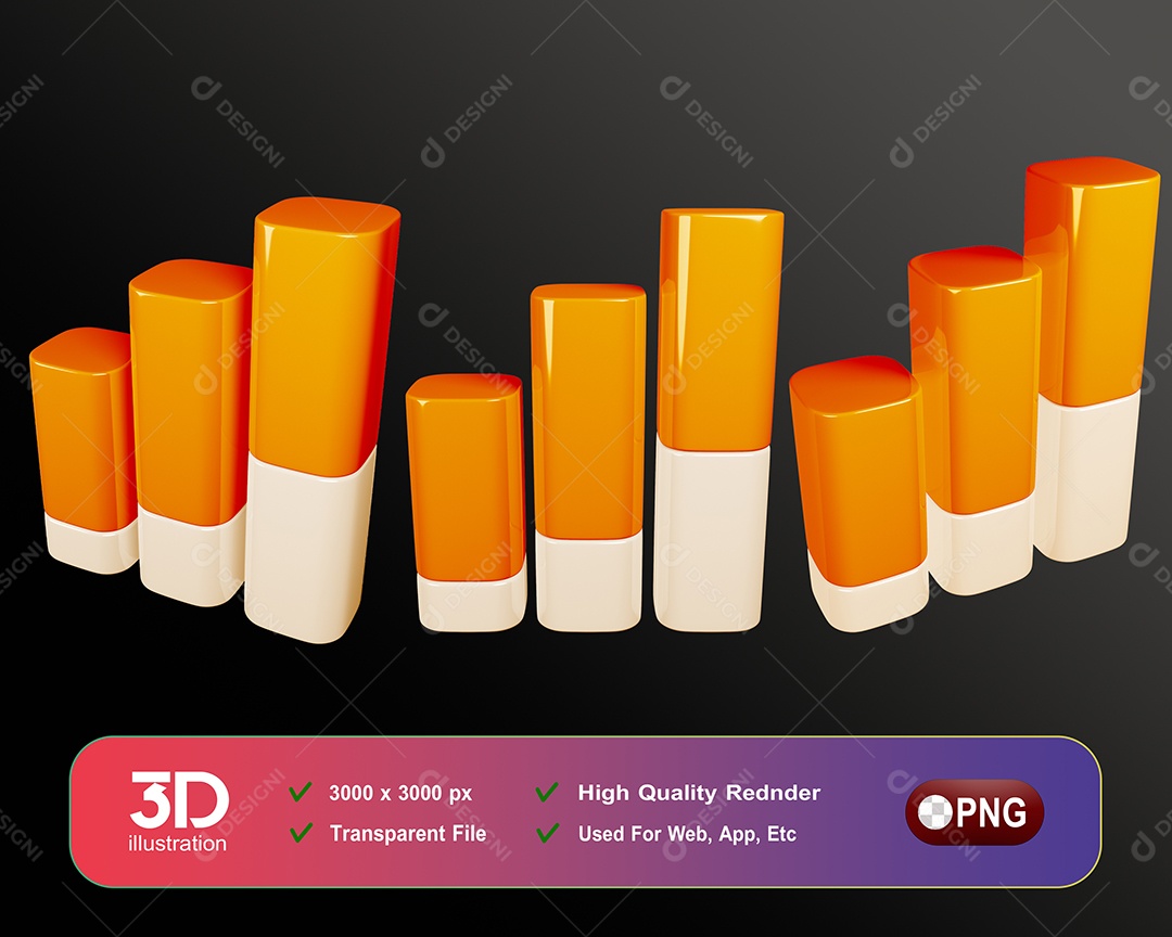 Gráficos Elementos 3D Para Composição PSD