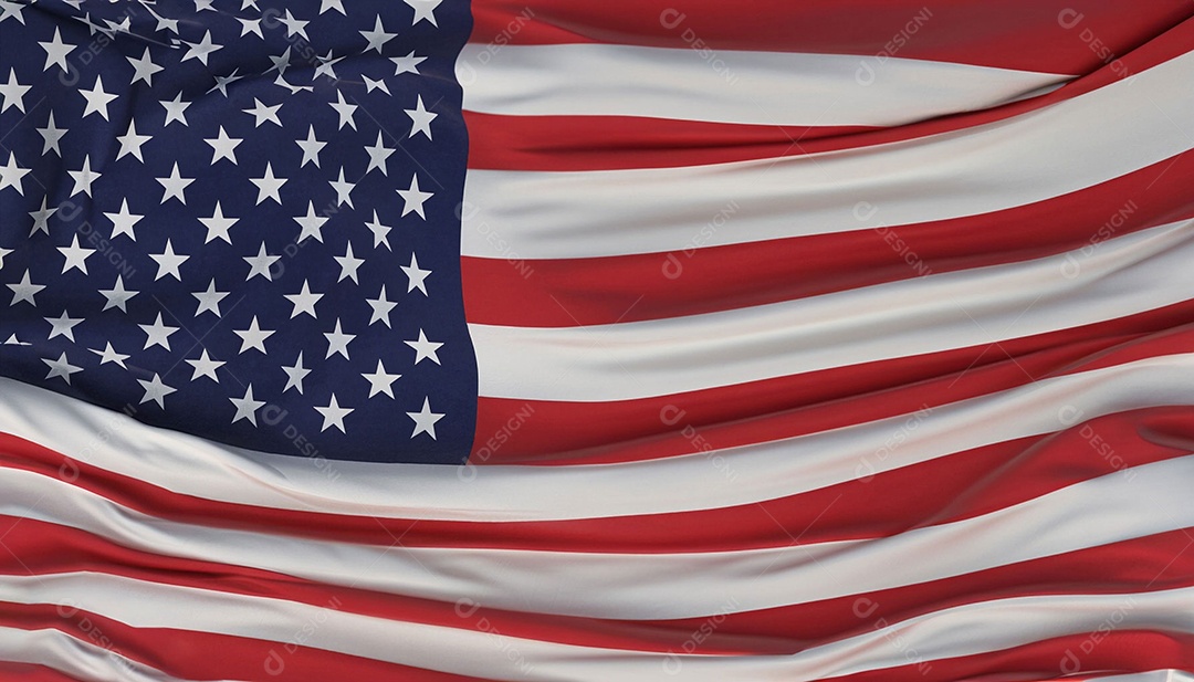 Vista bandeira dos Estados Unidos