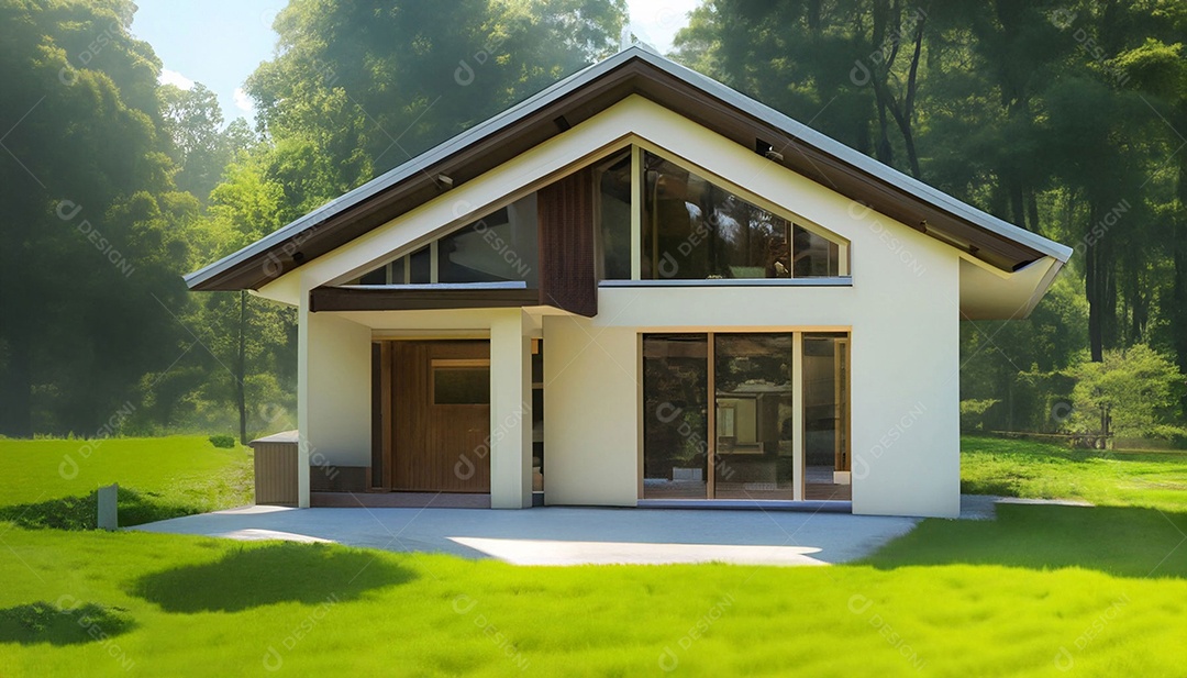 Projeto de uma linda casa no campo