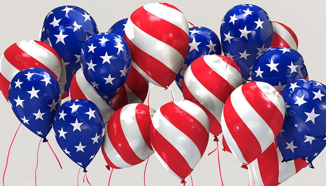 Balões de bandeira dos Estados Unidos