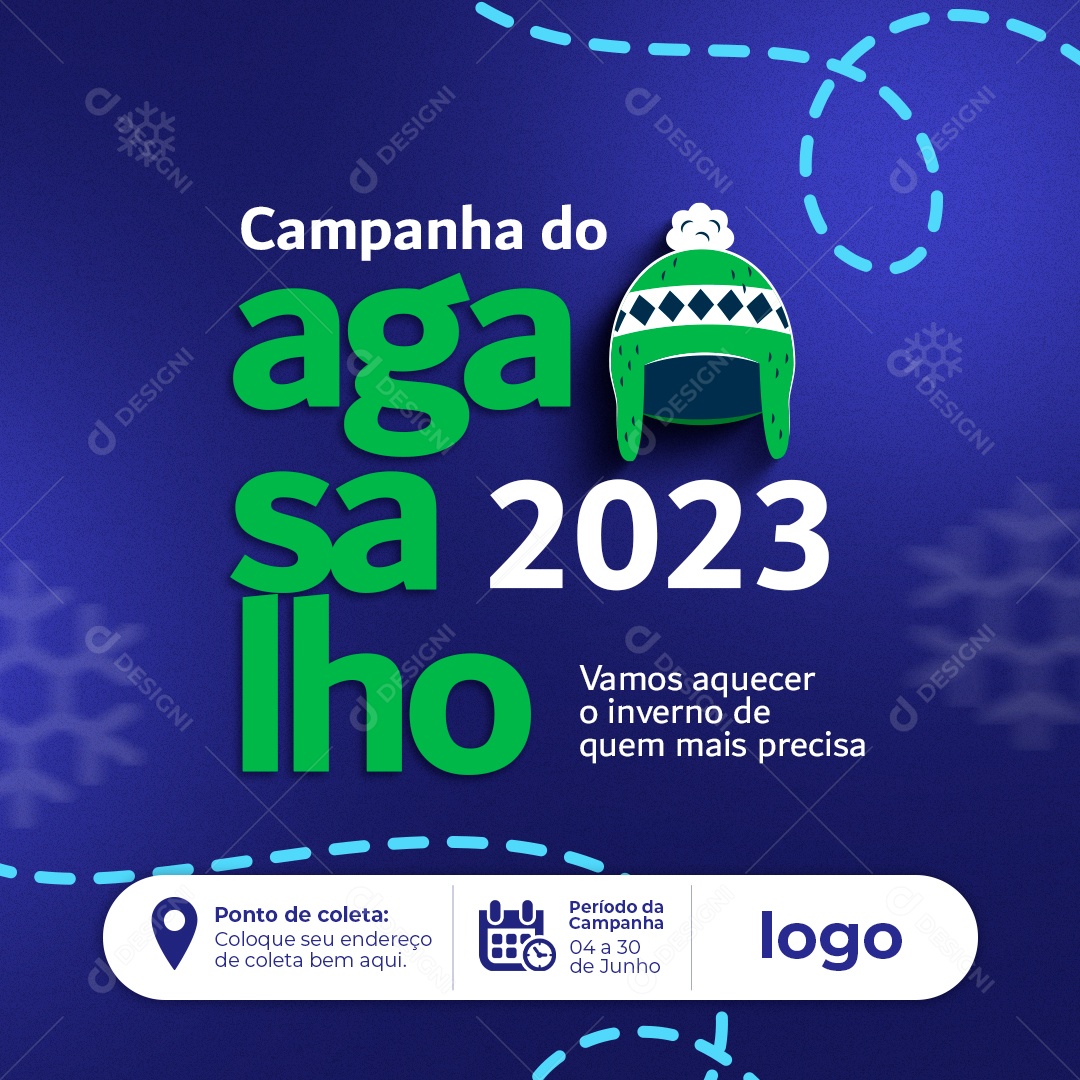 Social Media Campanha Do Agasalho Aquecer o Inverno PSD Editável