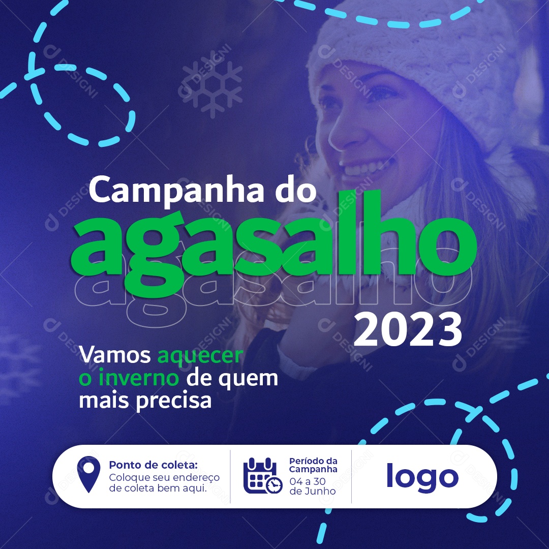 Social Media Campanha Do Agasalho Aquecer o Inverno PSD Editável