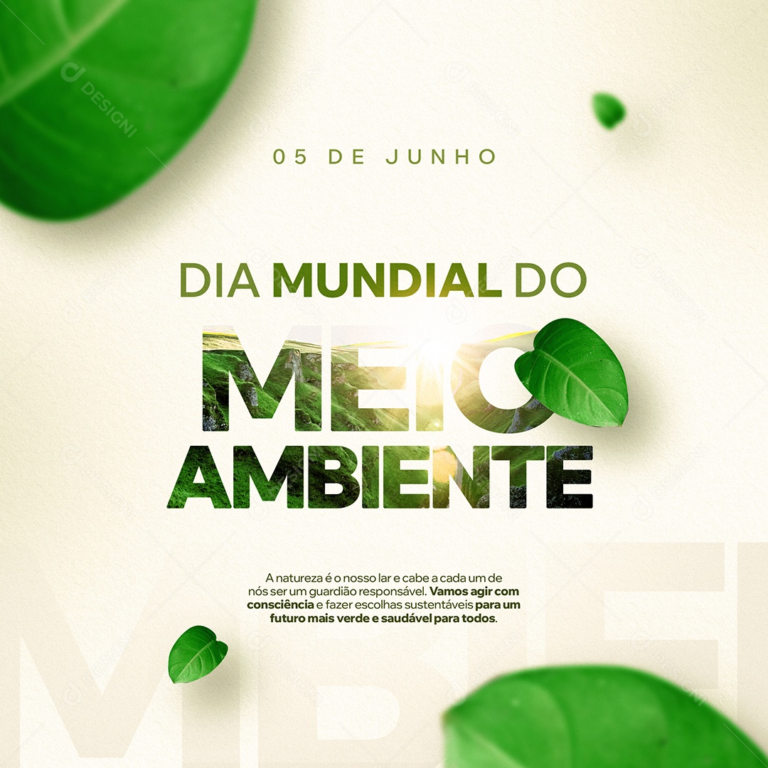 Social Media Dia Mundial Do Meio Ambiente Futuro Mais Verde PSD Editável