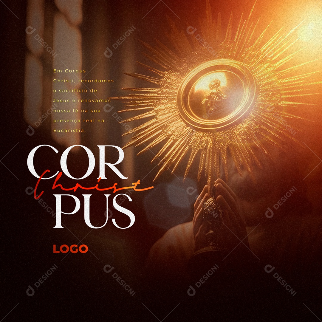 Em Corpus Christi Recordamos O Sacrifício Social Media PSD Editável