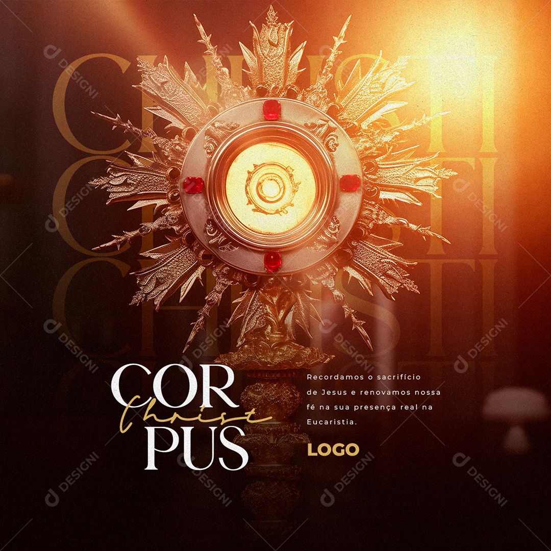 Recordamos O Sacrifício De Jesus Corpus Christi Social Media PSD Editável