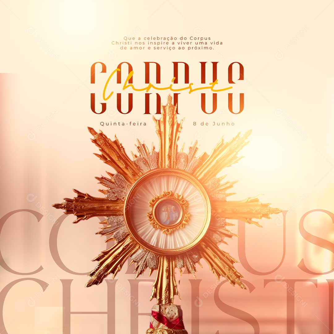 Que A Celebração Dos Corpus Christi Nos Inspire A Viver Uma Vida De Amor Social Media PSD Editável