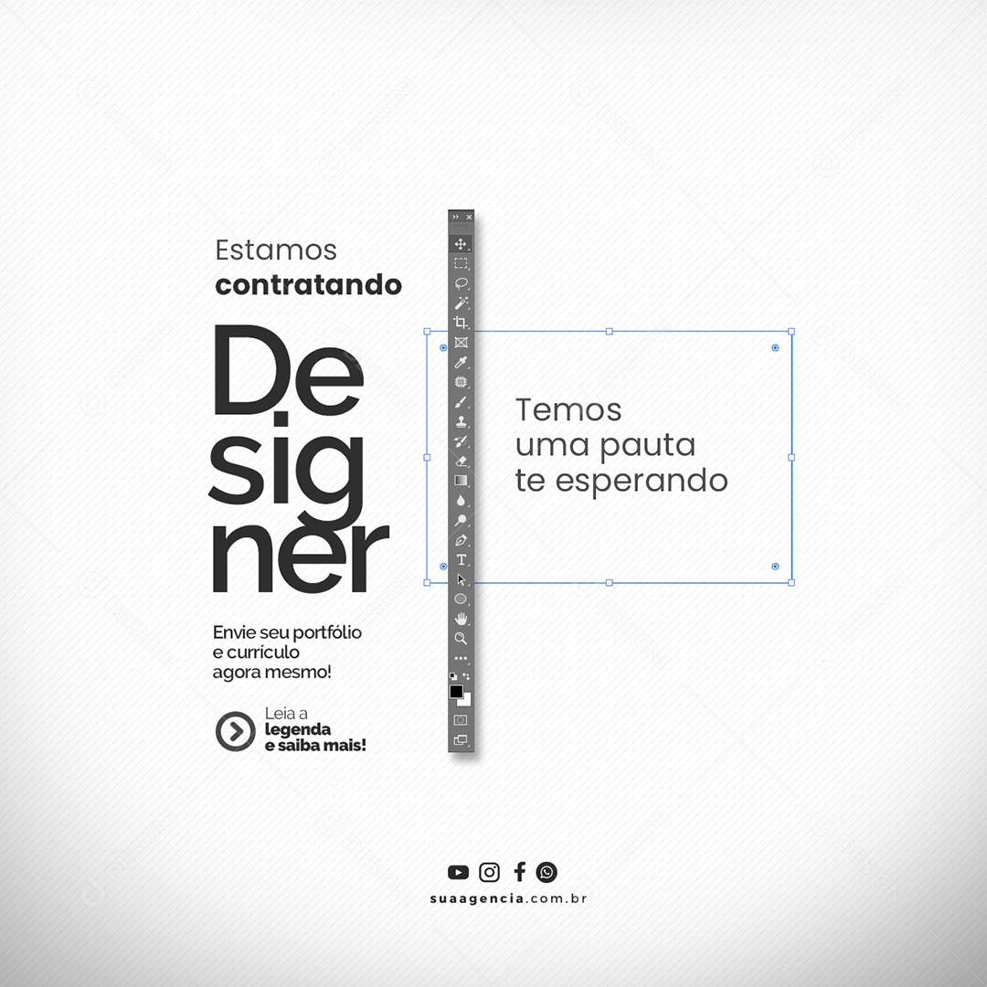 Temos Uma Pauta Te Esperando Vagas De Empregos Social Media PSD Editável