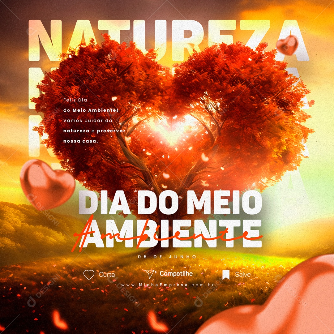 Natureza Feliz Dia Mundial Do Meio Ambiente 06 De Junho Social Media PSD Editável