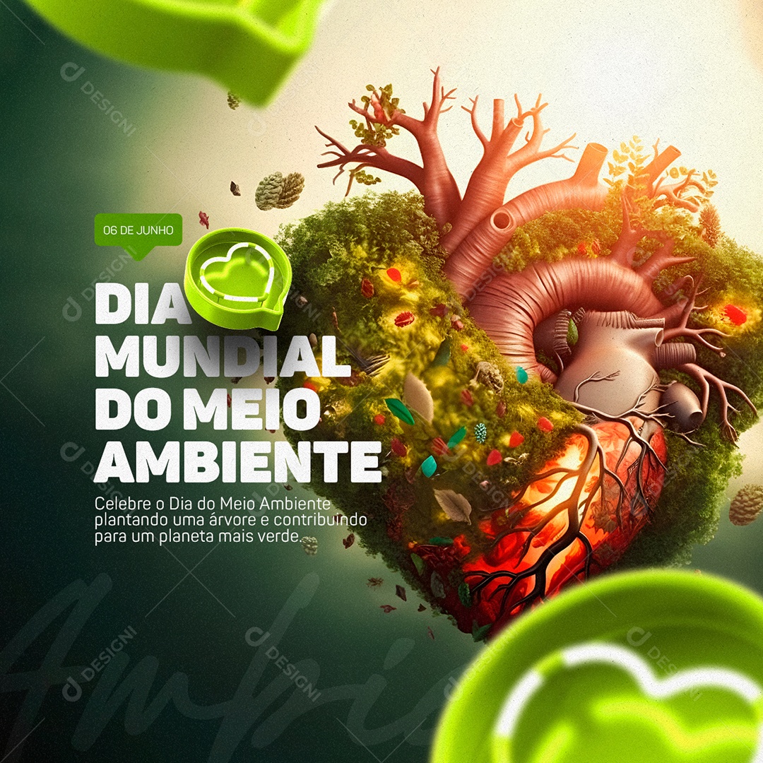Celebre O Dia Mundial Do Meio Ambiente Plantando Uma Árvore Social Media PSD Editável