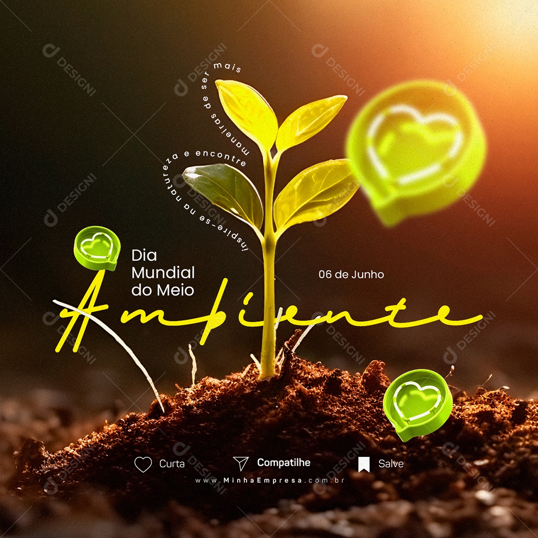 Inspire-Se Na Natureza Dia Mundial Do Meio Ambiente 06 De Junho Social Media PSD Editável
