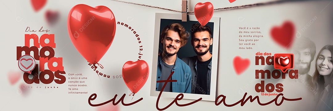 Com Você O Amor é Uma Canção Que Nunca Acaba Dia Dos Namorados Carrossel Social Media PSD Editável