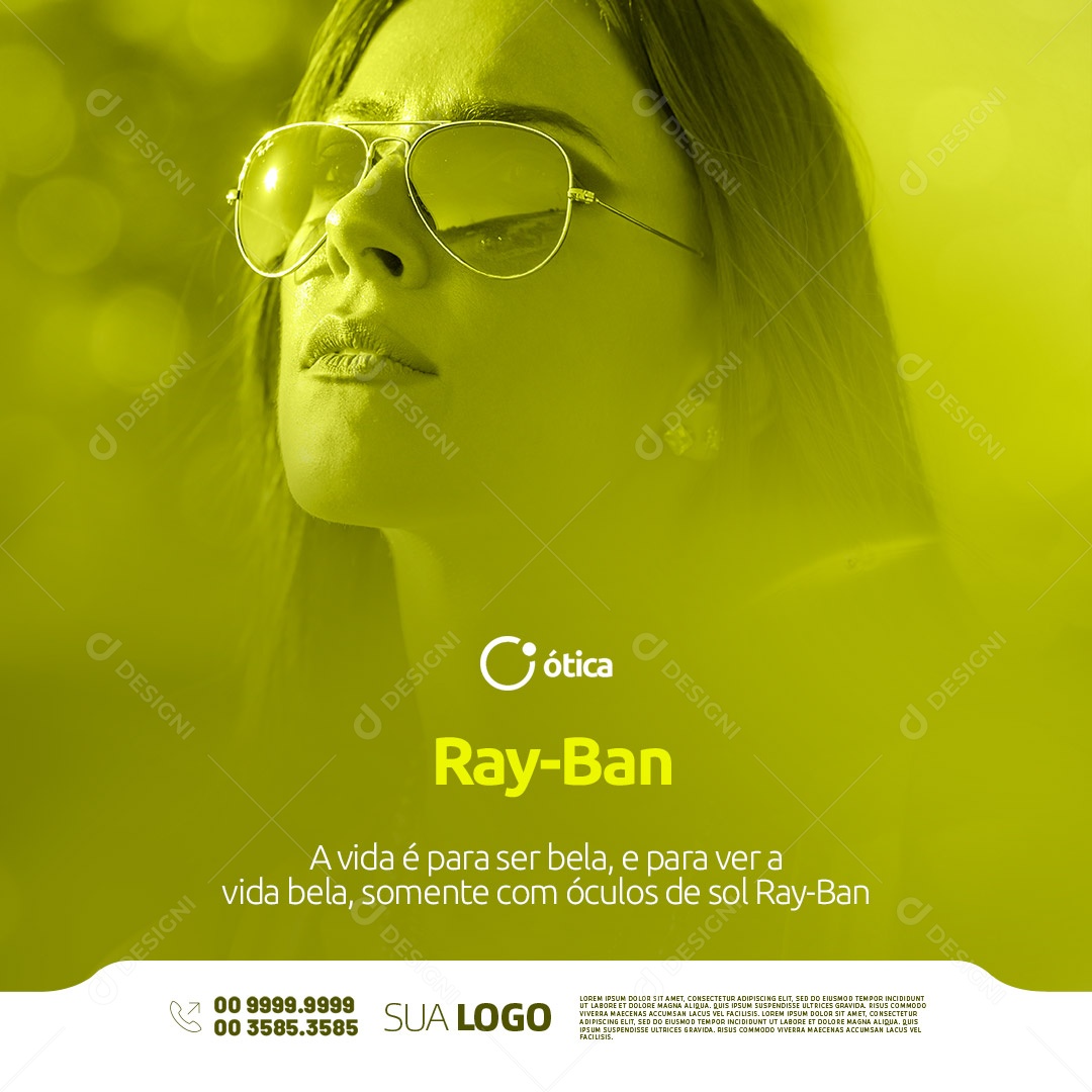 Ray-Ban Ótica Social Media PSD Editável