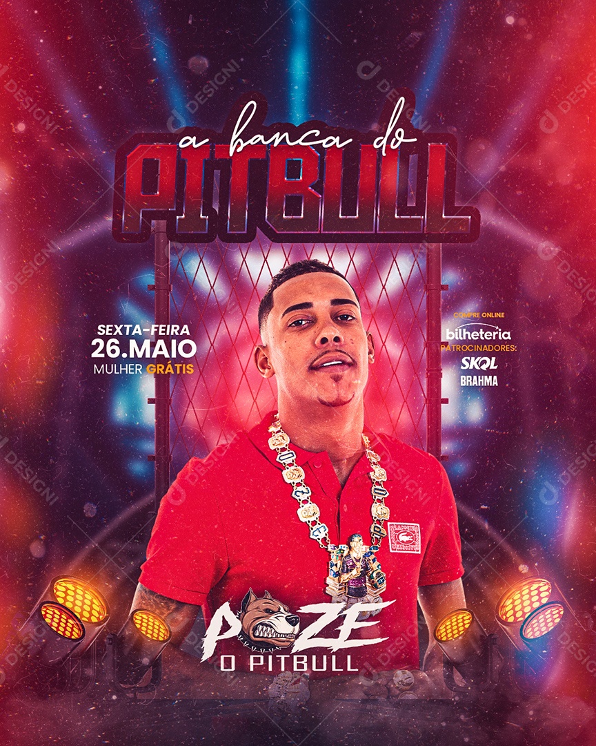 A Banca Do Pitbull Flyer Poze Do Rodo Social Media PSD Editável