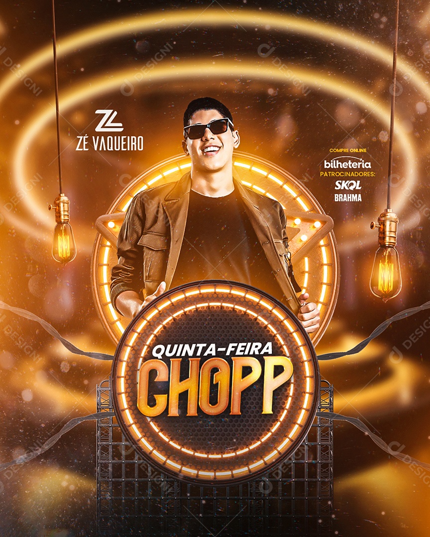 Quinta-Feira Chopp Flyer Zé Vaqueiro Social Media PSD Editável