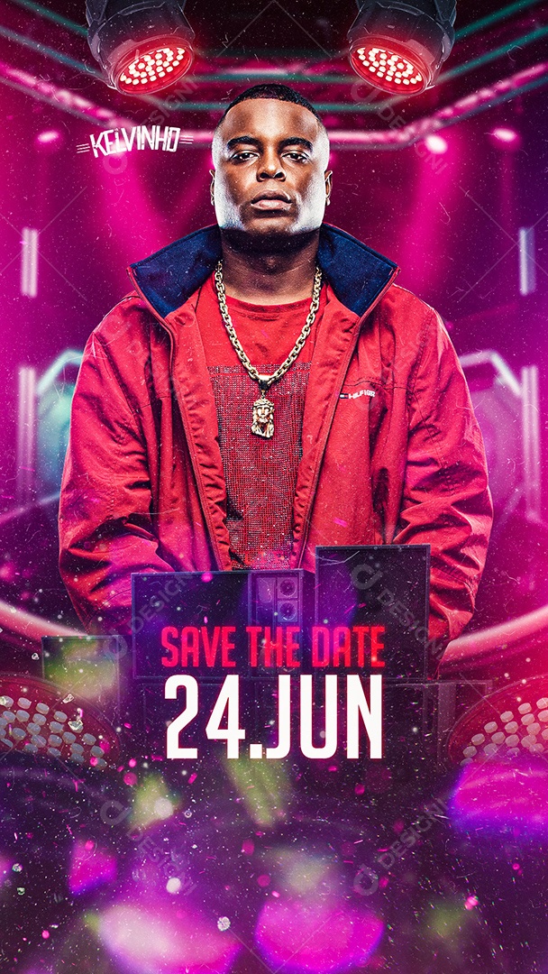 Story Save The Date Flyer Social Media PSD Editável