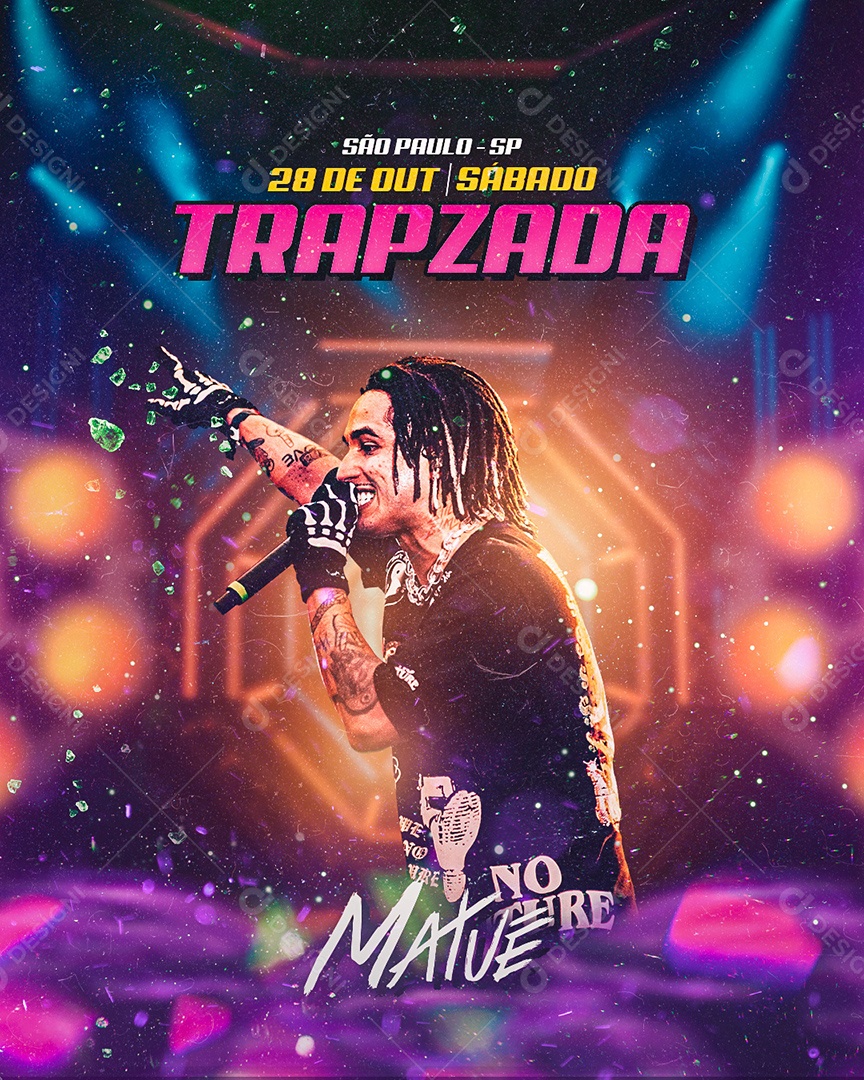 Trapzada Flyer Matuê Social Media PSD Editável