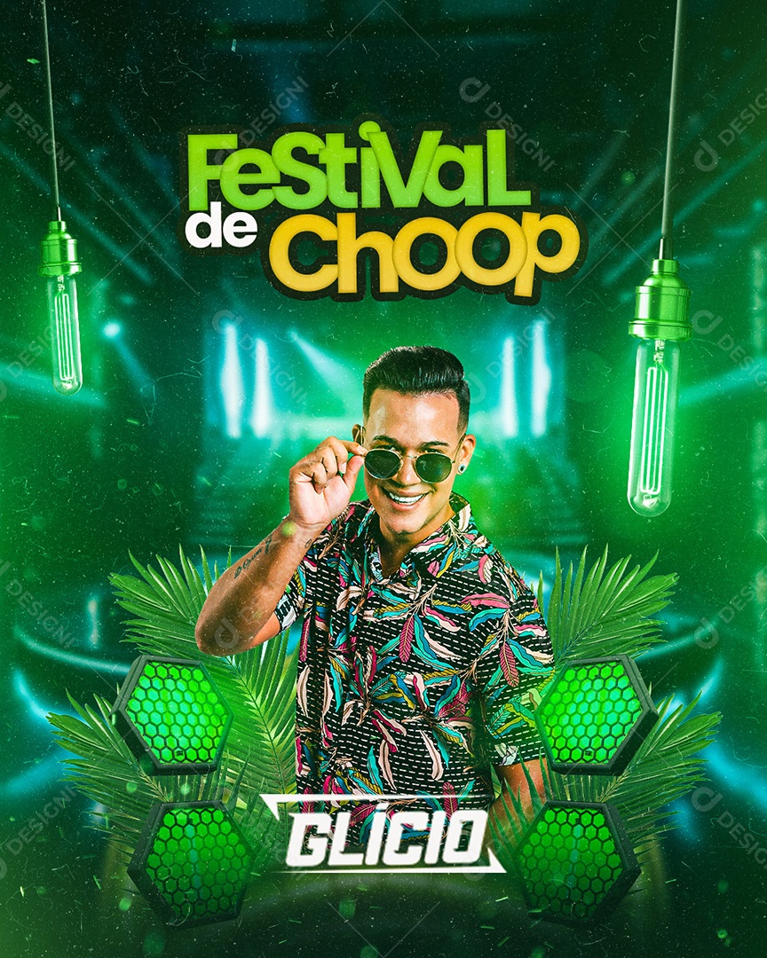 Festival De Choop Flyer Glício Lee Social Media PSD Editável