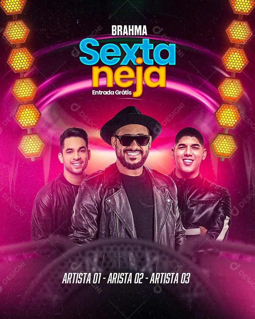 Sexta Neja Entrada Grátis Flyer Social Media PSD Editável