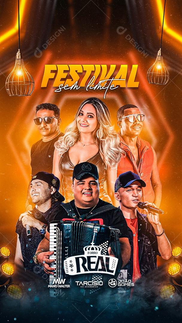 Story Festival Sem Limites Flyer Tarcísio Do Acordeon João Gomes Social Media PSD Editável