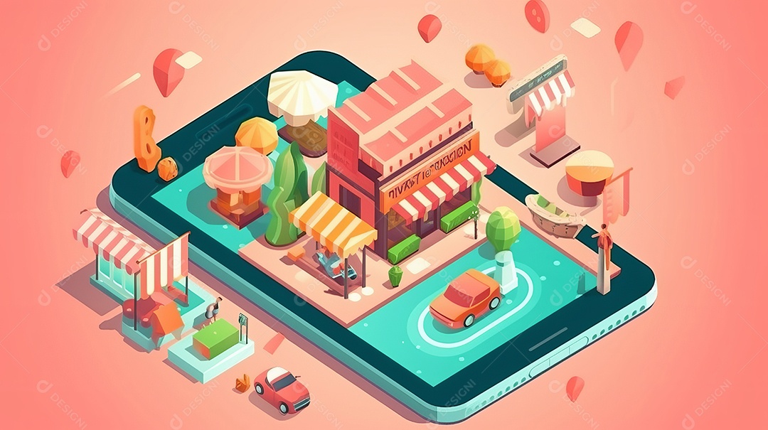 Compras online via smartphone.