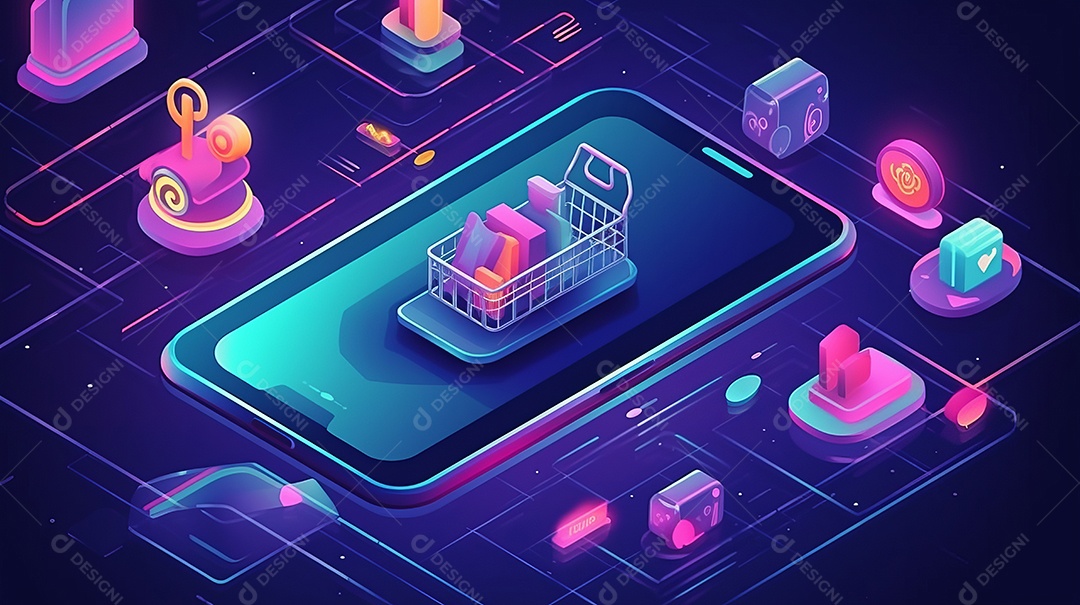 Compras online via smartphone.