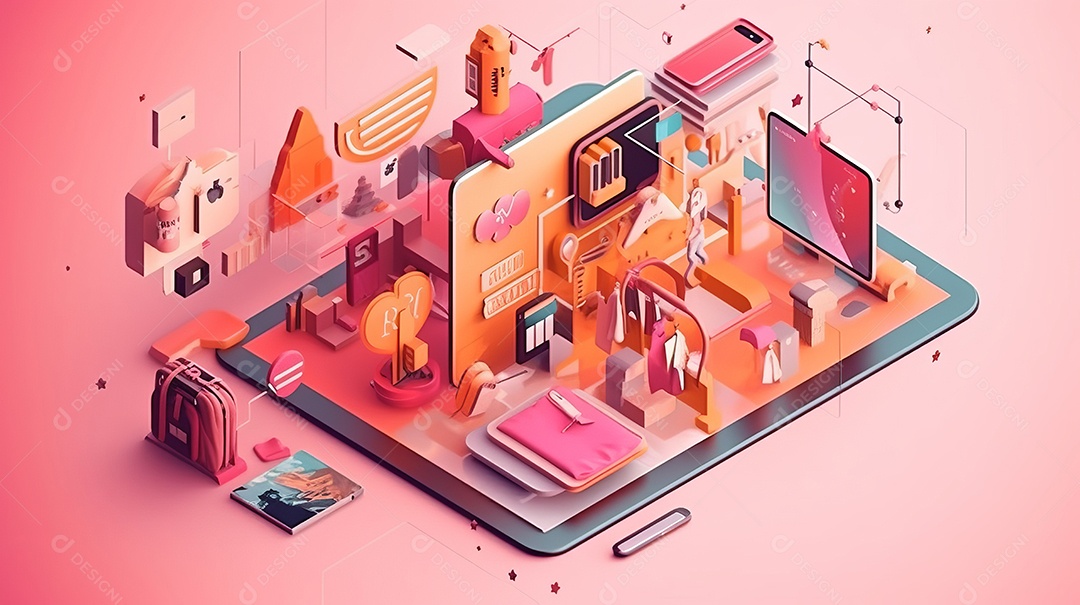 Compras online via smartphone.