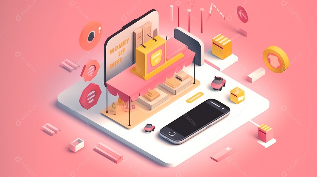 Compras online via smartphone.