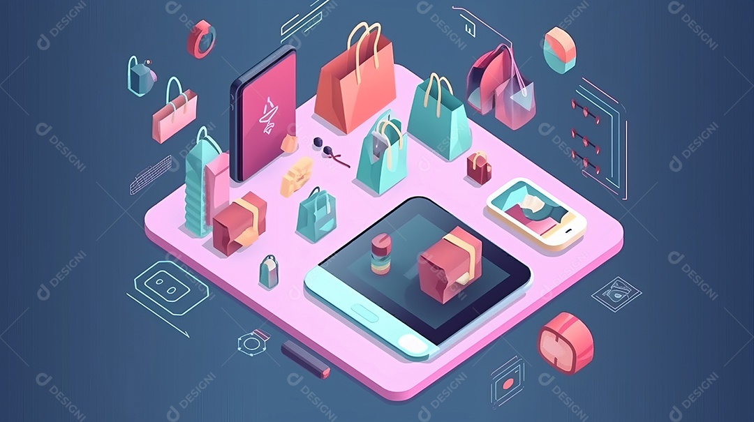 Compras online via smartphone.