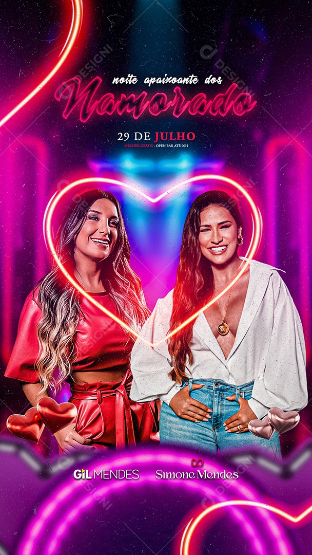 Story Mais Apaixonantes Dos Namorados Flyer Gil Mendes Simone Mendes Social Media PSD Editável