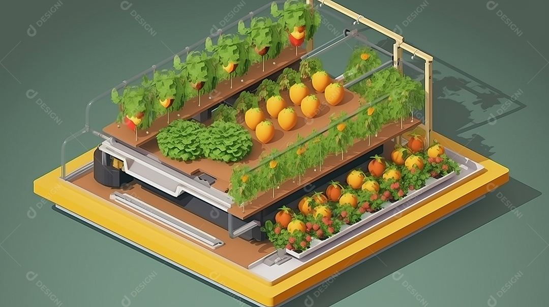 Cultive vegetais e frutas com um sistema hidropônico moderno.