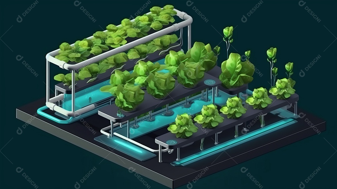 Cultive vegetais e frutas com um sistema hidropônico moderno.