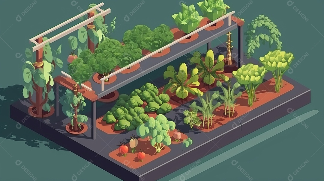 Cultive vegetais e frutas com um sistema hidropônico moderno.