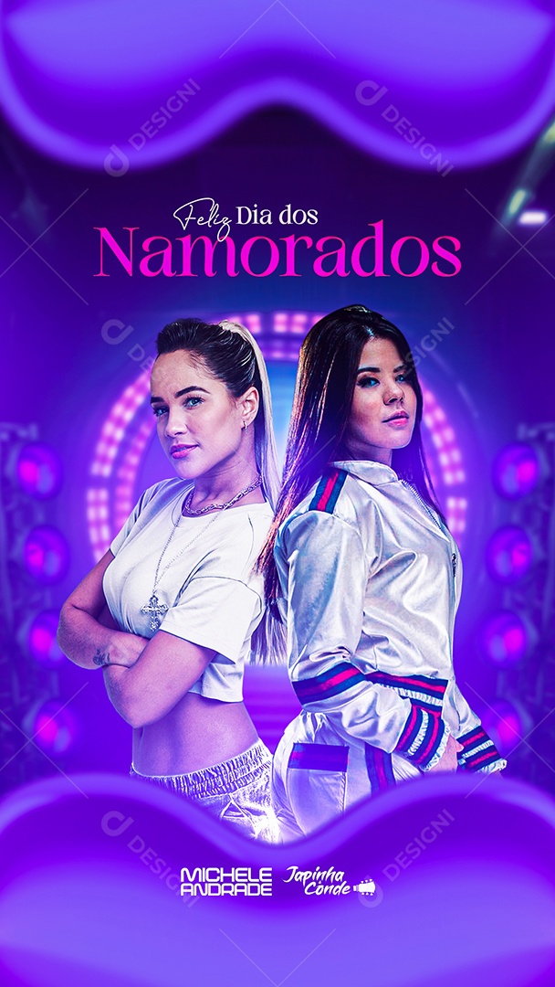 Story Feliz Dia Dos Namorados Flyer Michele Andrade Japinha Do Conde Social Media PSD Editável