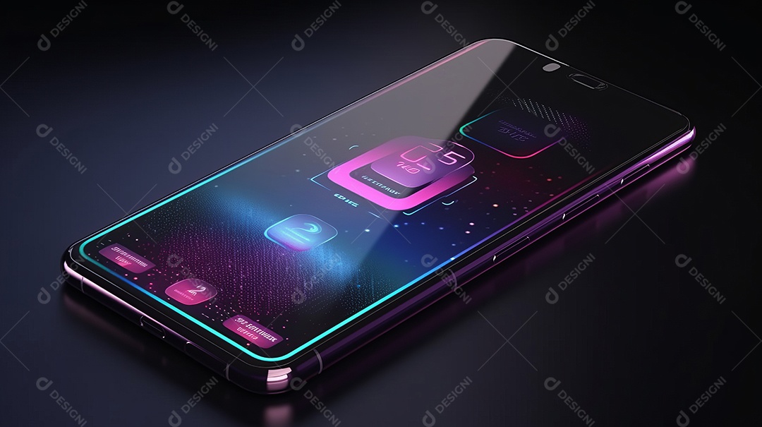 Smartphone em perspectiva e aplicativo de internet banking Transação de segurança de pagamento on-line via cartão de crédito Proteção digital, proteção de pagamento de transferência. Aplicativo de smartphone moderno IA generativa.