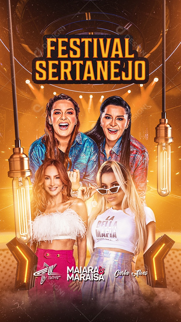 Story Festival Sertanejo Flyer Social Media PSD Editável