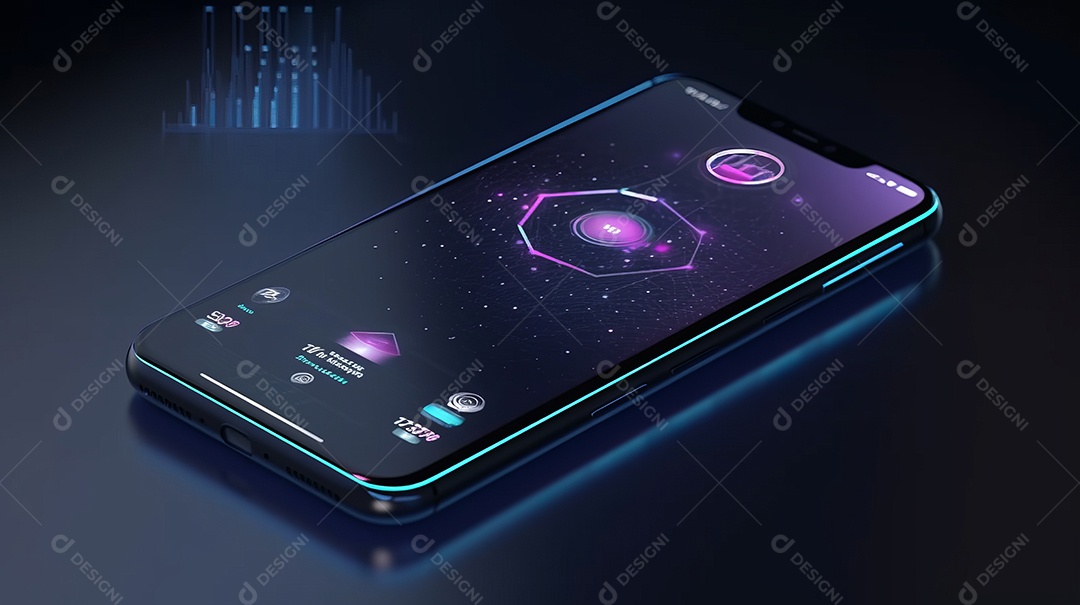 Smartphone em perspectiva e aplicativo de internet banking Transação de segurança de pagamento on-line via cartão de crédito Proteção digital, proteção de pagamento de transferência. Aplicativo de smartphone moderno IA generativa.