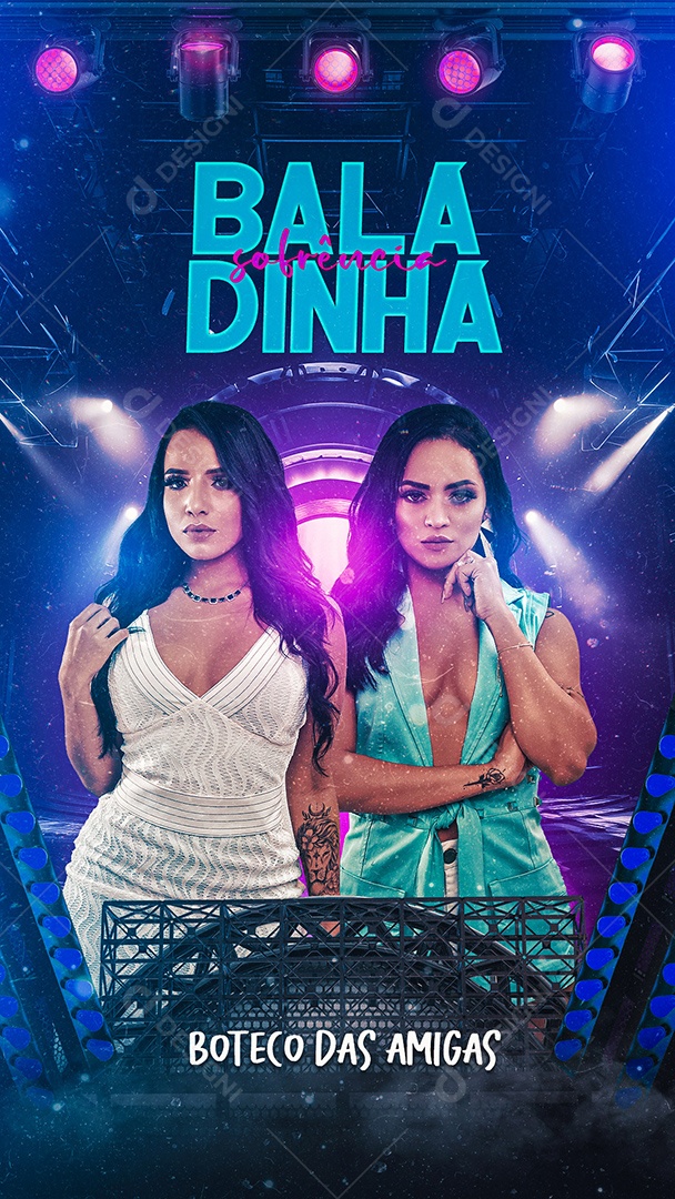 Story Baladinha Boteco Das Amigas Flyer Social Media PSD Editável
