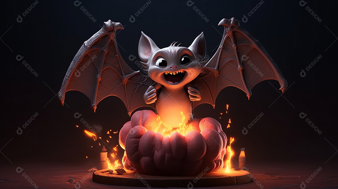 Criatura de halloween animal.