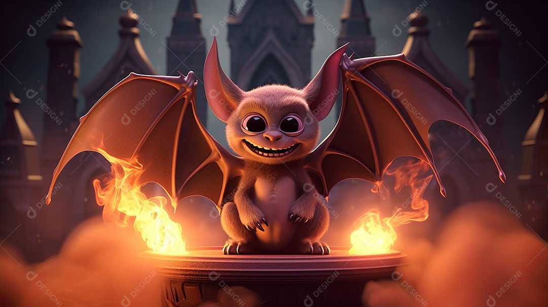 Criatura de halloween animal.