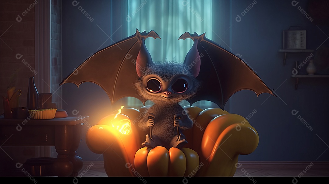 Criatura de halloween animal.