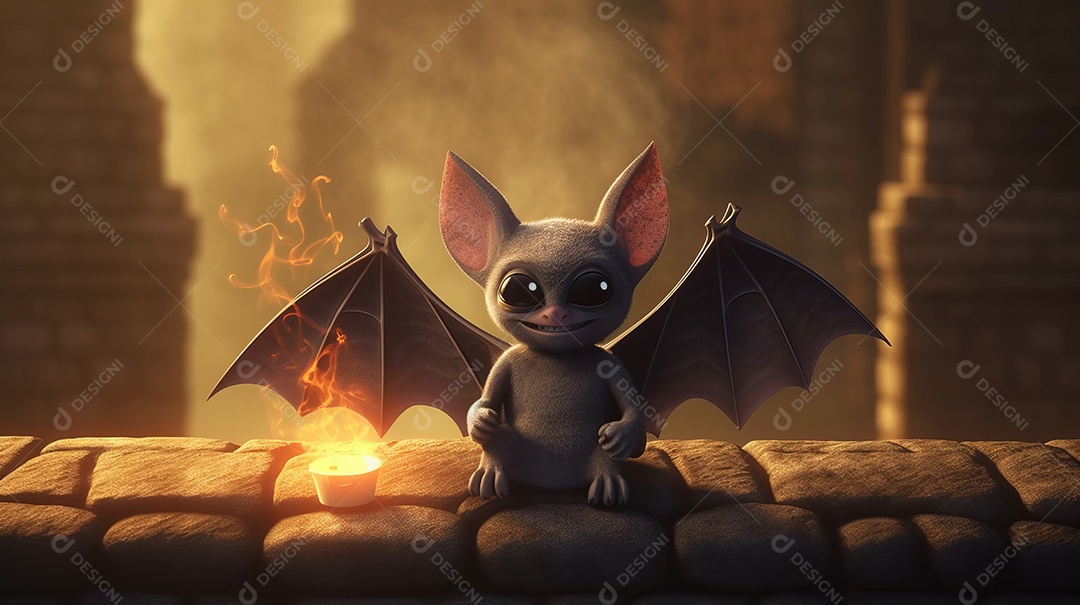 Criatura de halloween animal.