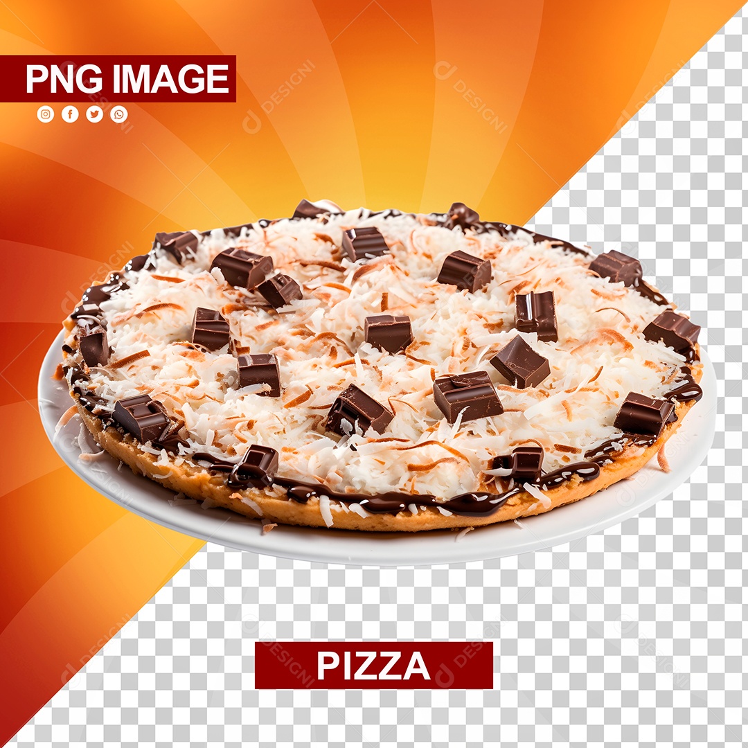 Pizza Deliciosa De Doce Forma Branca PSD