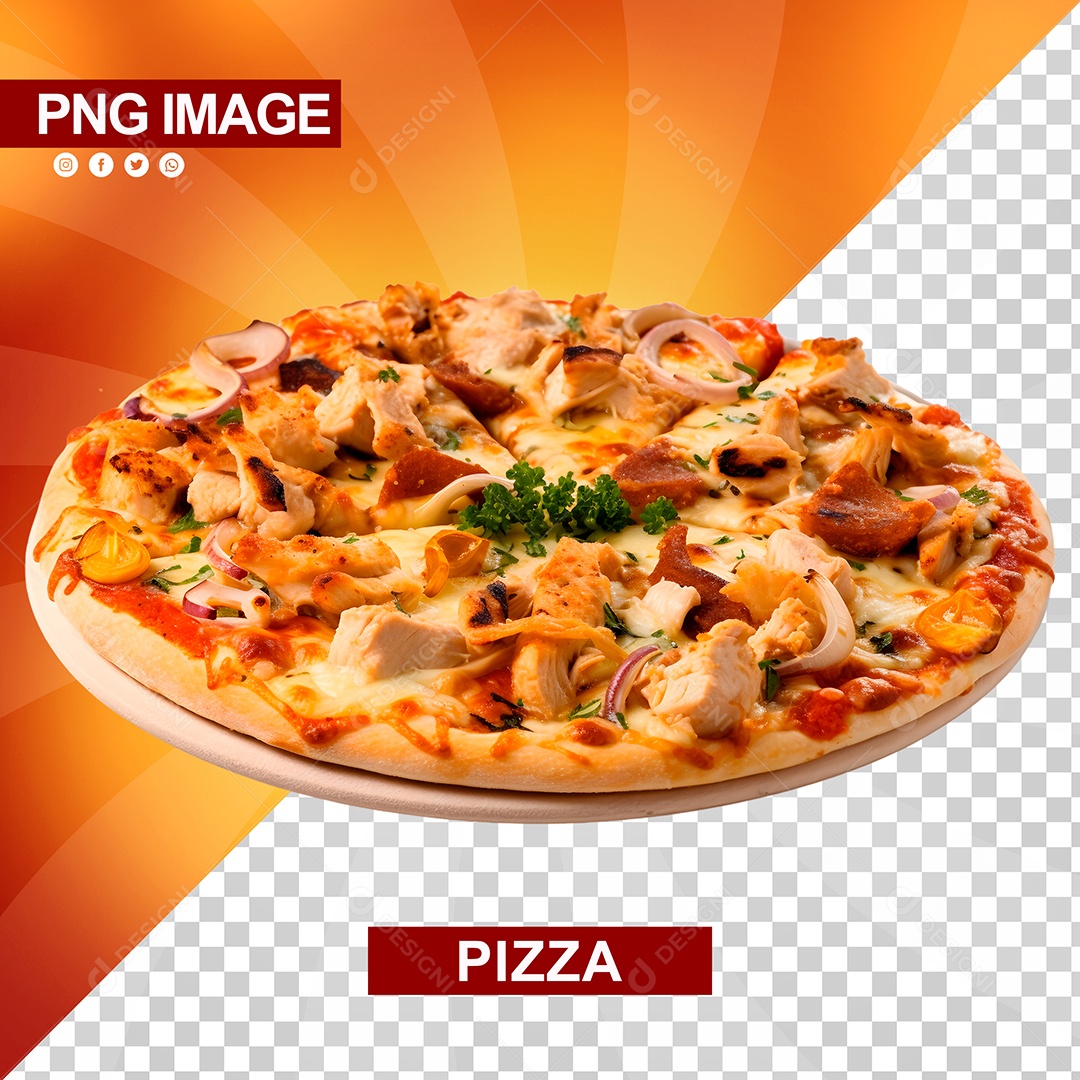 Pizza Deliciosa Redonda Tabua De Madeira PSD