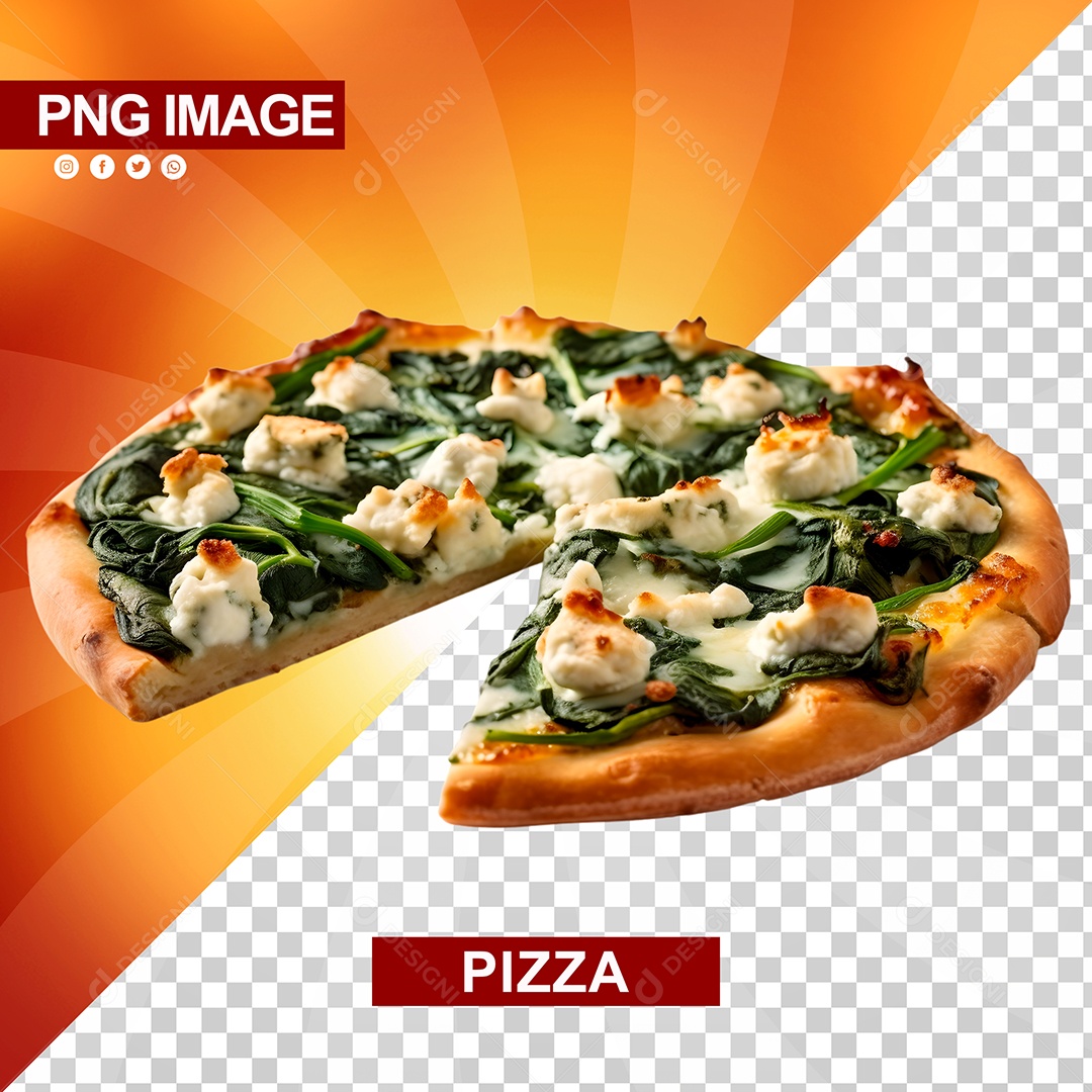 Pizza Redonda Sem Uma Fatia PSD