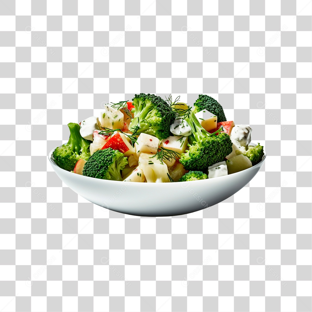 Brócolis sobre tigela PNG Transparente