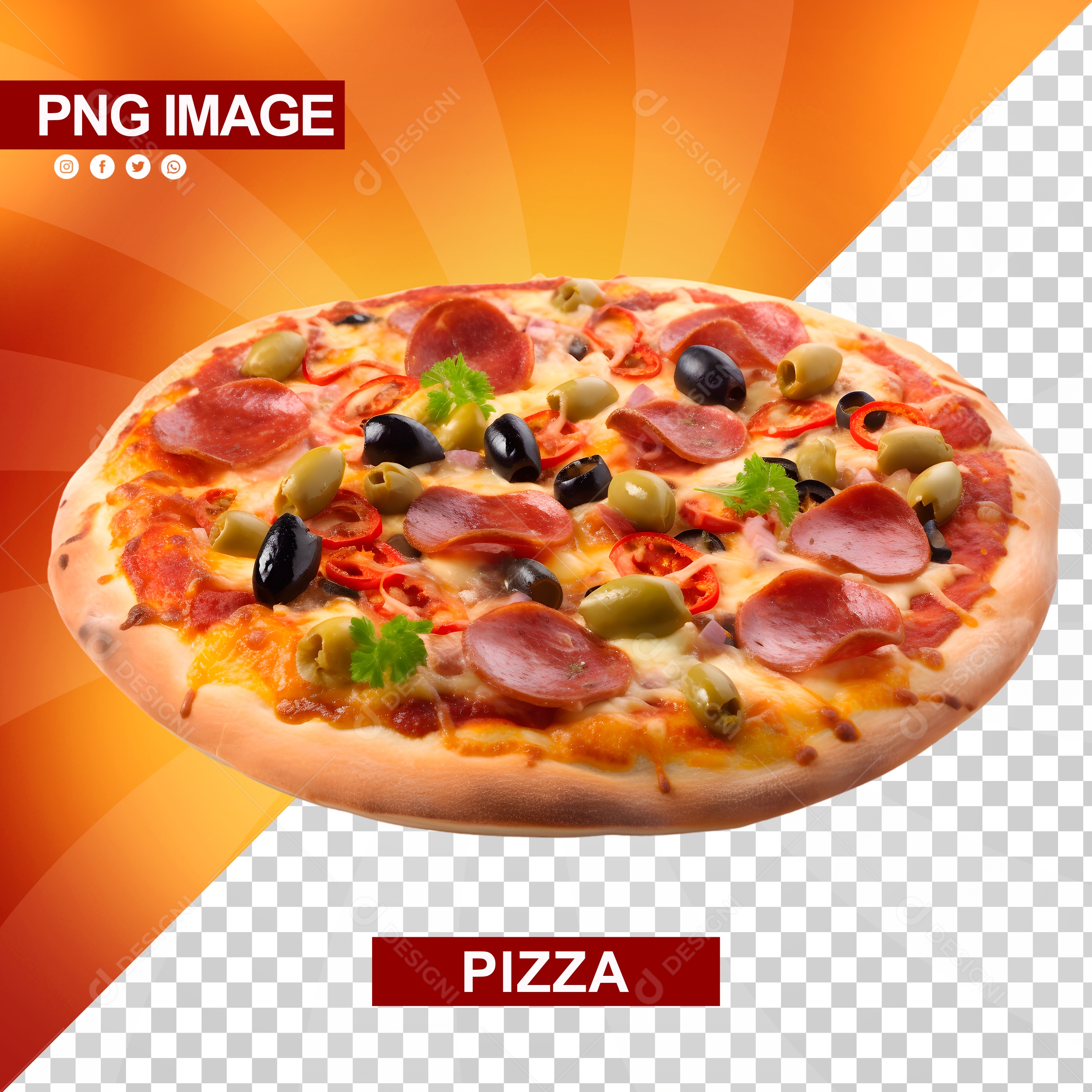 Deliciosa Pizza Redonda PSD