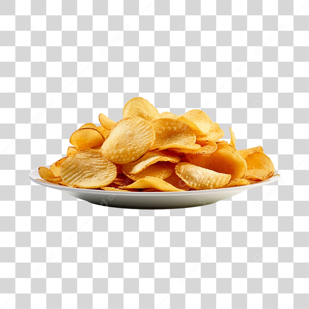 Batata sobre prato PNG Transparente