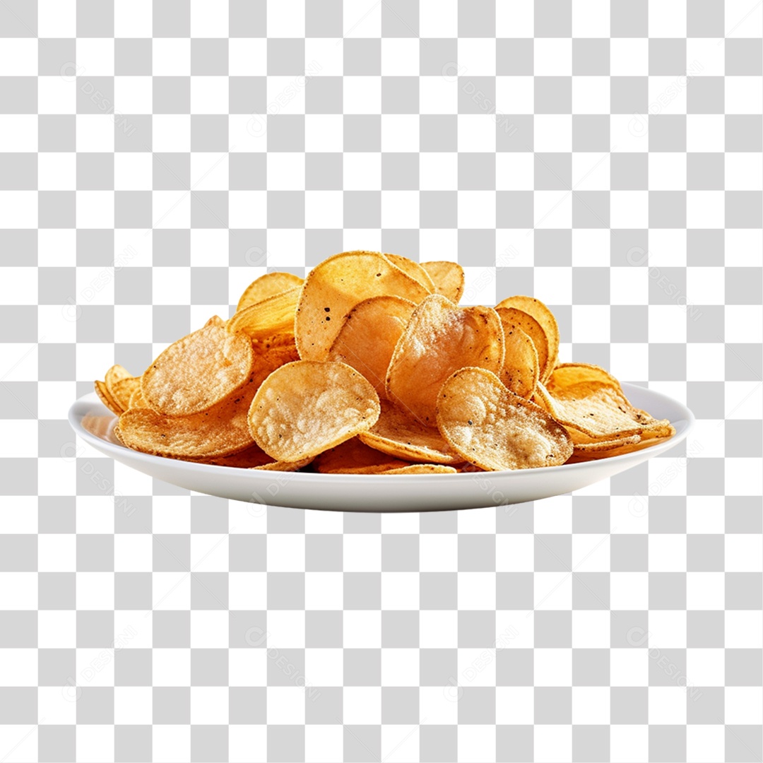 Batatas sobre prato PNG Transparente