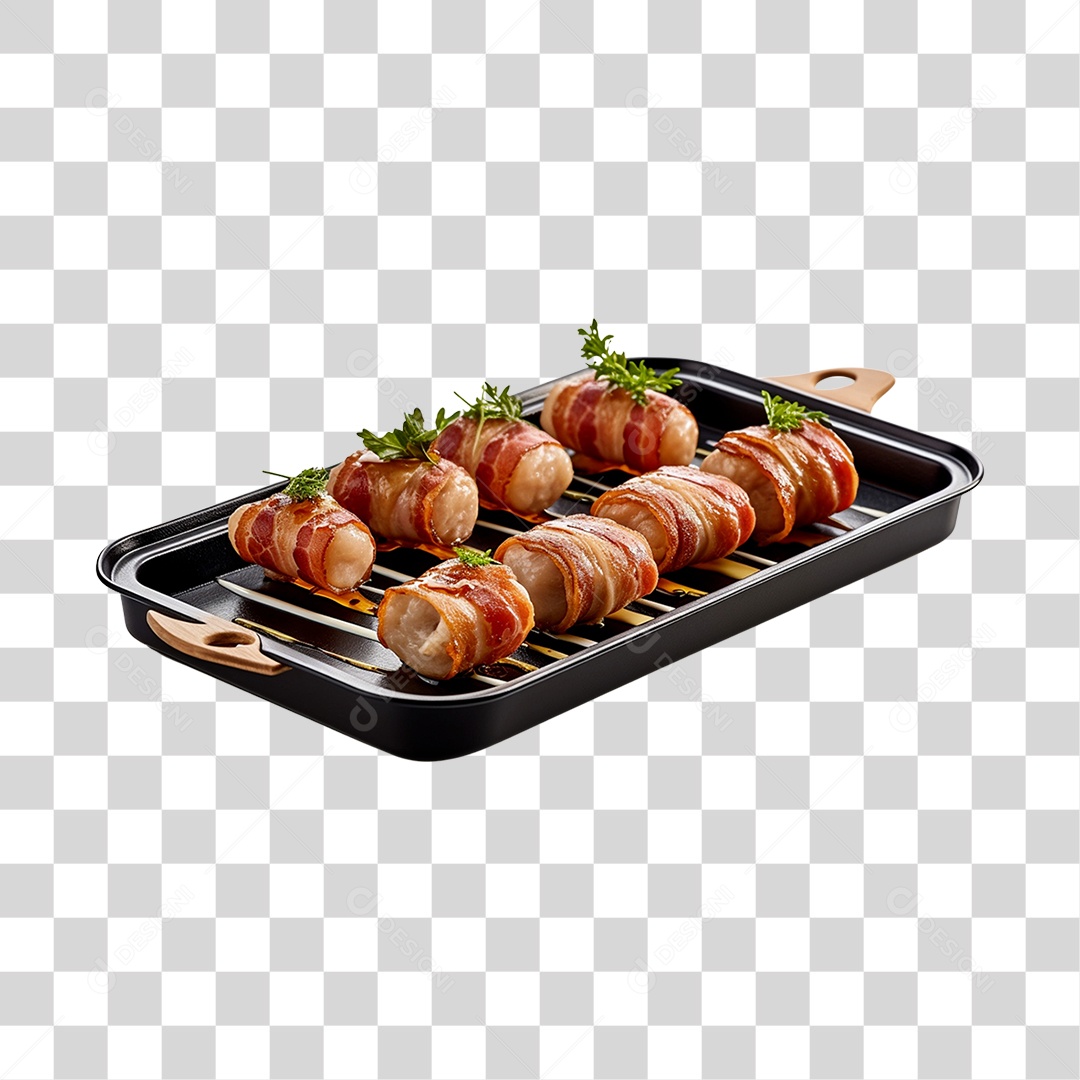 Lanche sobre tábua de madeira PNG Transparente