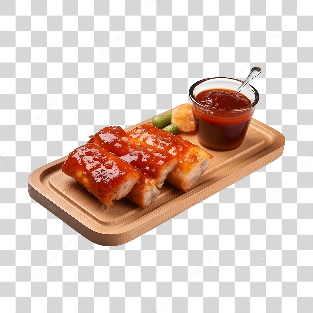 Carne grelhada sobre tábua de madeira